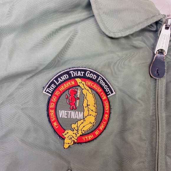 Men's Army Green Bomber Jacket Bomb Squad Tomcat Military Flyer Jacket - Picture 13 of 15